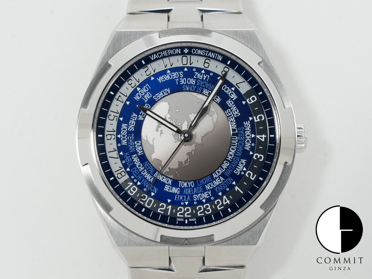 Vacheron Constantin Overseas World Time Ref. 7700V/110A-B172 Stainless Steel Blue Dial Pre-owned ehns22ay