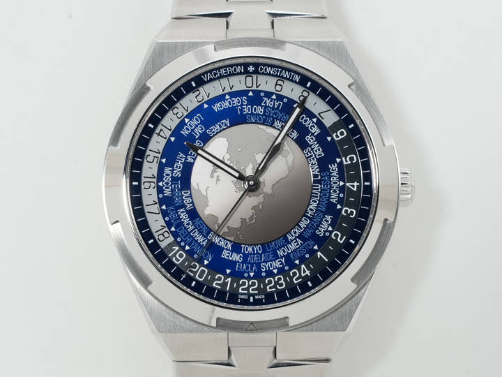 Vacheron Constantin Overseas World Time Ref. 7700V/110A-B172 Stainless Steel Blue Dial Pre-owned ehns22ay