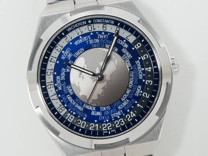 Vacheron Constantin Overseas World Time Ref. 7700V/110A-B172 Stainless Steel Blue Dial Pre-owned ehns22ay