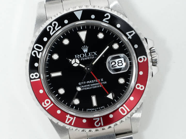ロレックス GMTマスターII Ref.16710 ステンレススチール ブラック文字盤 オイスターブレスレット 中古 bjcd6vux