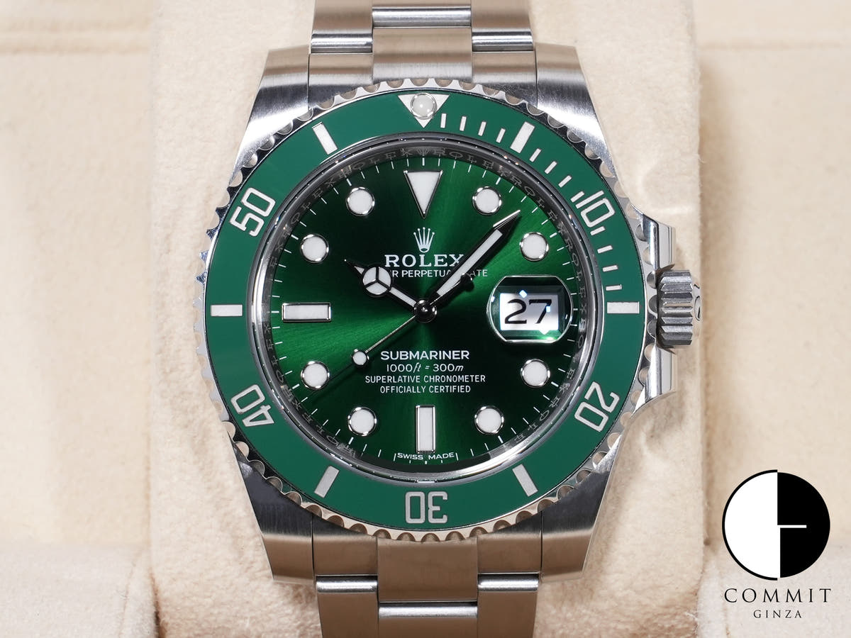 ロレックス サブマリーナー デイト Ref.116610LV ステンレススチール グリーン文字盤 中古 s9x78td5