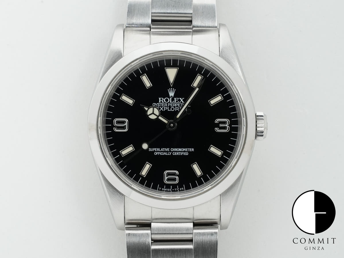 ロレックス エクスプローラーI Ref.14270 ステンレススチール ブラック文字盤 オイスターブレスレット 中古 u4348g8e