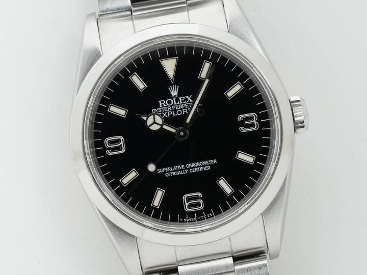 ロレックス エクスプローラーI Ref.14270 ステンレススチール ブラック文字盤 オイスターブレスレット 中古 u4348g8e