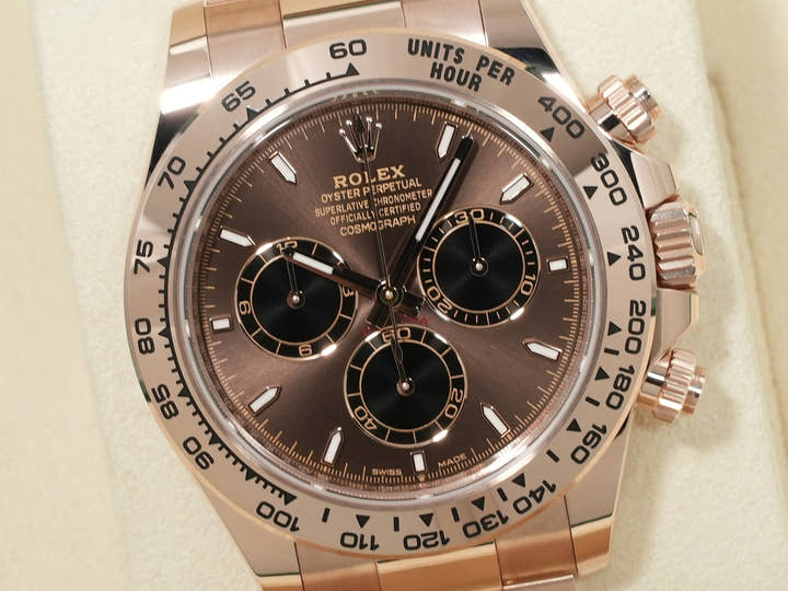 ロレックス デイトナ Ref.126505 エバーローズゴールド チョコレートxブライトブラック文字盤 未使用 k4zdsxe3