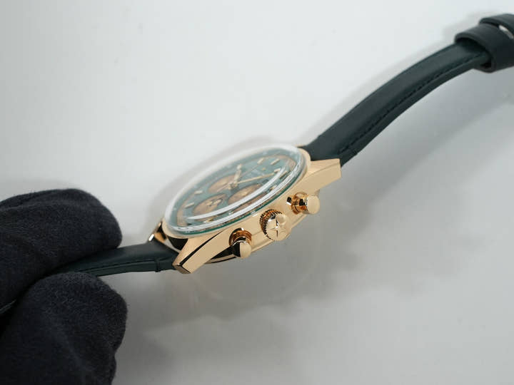 Zenith Chronomaster Original Triple Calendar Malachite Ref. 30.3400.3610/63.C916 Yellow Gold Malachite Dial Excellent Condition kw85tznt