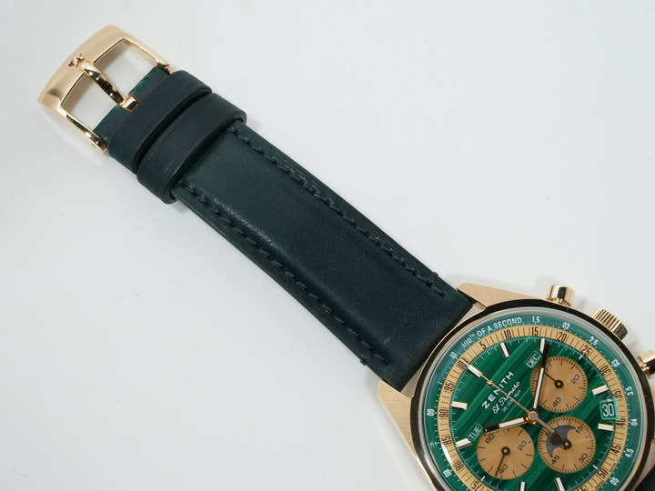 Zenith Chronomaster Original Triple Calendar Malachite Ref. 30.3400.3610/63.C916 Yellow Gold Malachite Dial Excellent Condition kw85tznt