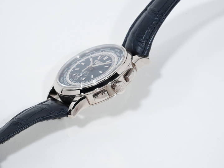 パテックフィリップ コンプリケーション ワールドタイム クロノグラフ Ref.5930G-001 ホワイトゴールド ブルー文字盤 極美品 sq3357wy