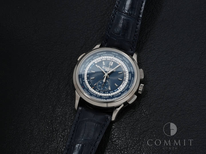 パテックフィリップ コンプリケーション ワールドタイム クロノグラフ Ref.5930G-001 ホワイトゴールド ブルー文字盤 極美品 sq3357wy