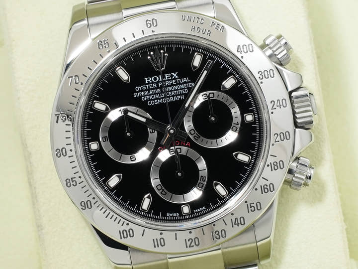 ロレックス デイトナ Ref.116520 ステンレススチール ブラック文字盤 中古 v72etpmp