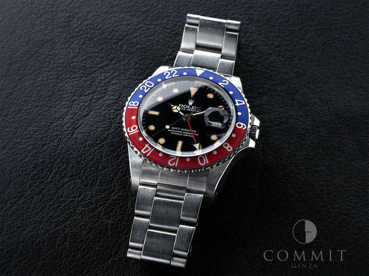 Pre-owned Rolex GMT-Master Ref. 16750 Stainless Steel with Black Dial and Oyster Bracelet (fvn4itmv)