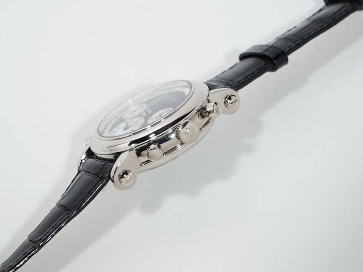 Franck Muller Round Split-Second Double-Face Chronograph Ref. 7000RDF White Gold Black and Mother-of-Pearl Dial Excellent Condition szggb6a9