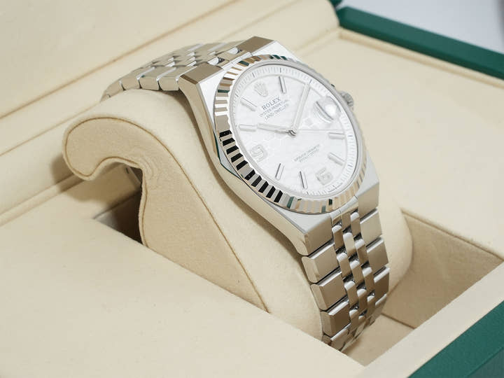 Rolex Land-Dweller Ref. 127334 Stainless Steel/White Gold White Dial Jubilee Bracelet Excellent Condition t32an4ah