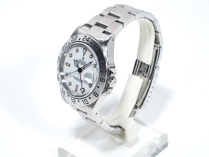 Pre-owned Rolex Explorer II Ref. 16570 Stainless Steel White Dial Oyster Bracelet s6y6tn8a