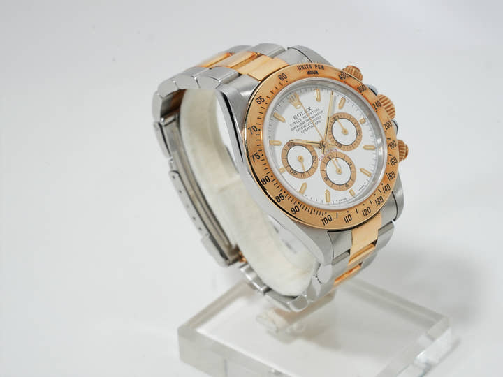 ロレックス デイトナ エルプリメロ Ref.16523 ステンレススチール/イエローゴールド ホワイト文字盤 中古 4pusn25g