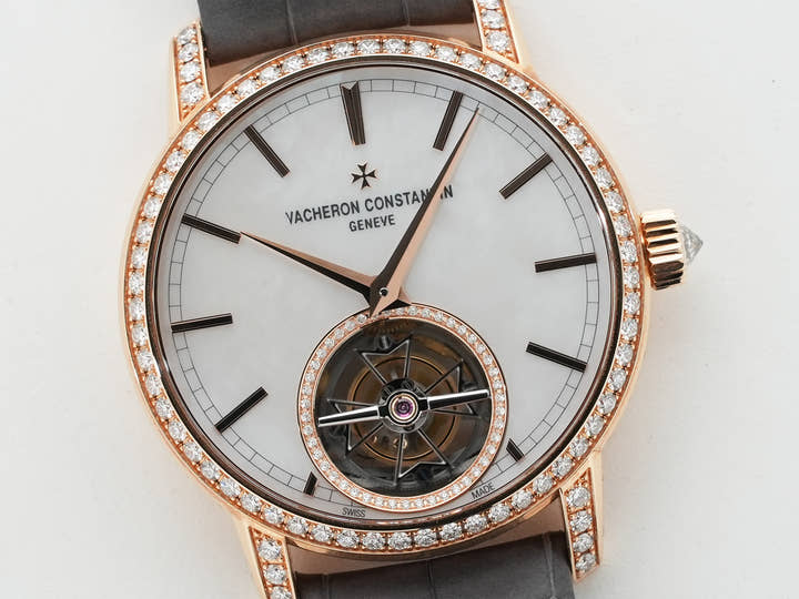 ヴァシュロンコンスタンタン トラディショナル・トゥールビヨン Ref.6035T/000R-B634 ピンクゴールド マザーオブパール文字盤 美品 3gg2o7co