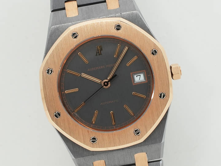 Audemars Piguet Royal Oak Ref. 14486TR Tantalum and Pink Gold Gray Dial Excellent Condition zfspyhob