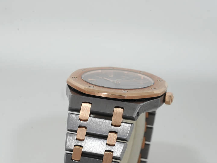 Audemars Piguet Royal Oak Ref. 14486TR Tantalum and Pink Gold Gray Dial Excellent Condition zfspyhob