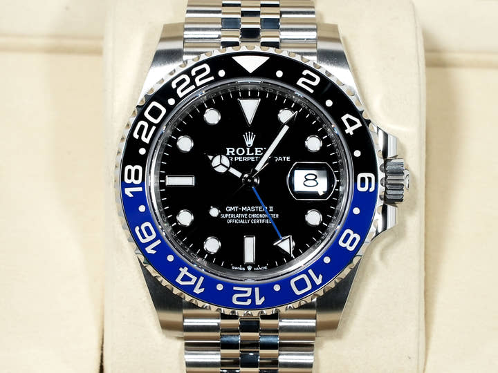 Rolex GMT-Master II Ref. 126710BLNR Stainless Steel with Black Dial and Jubilee Bracelet (Unused) sh3ftkq7