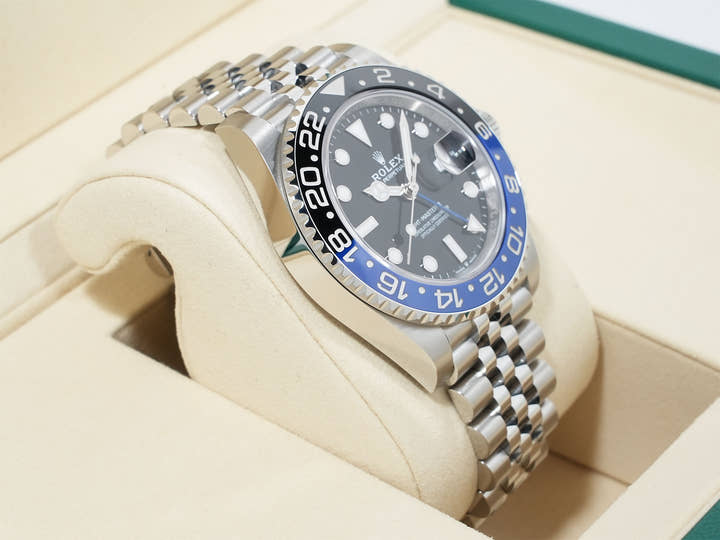 Rolex GMT-Master II Ref. 126710BLNR Stainless Steel with Black Dial and Jubilee Bracelet (Unused) sh3ftkq7