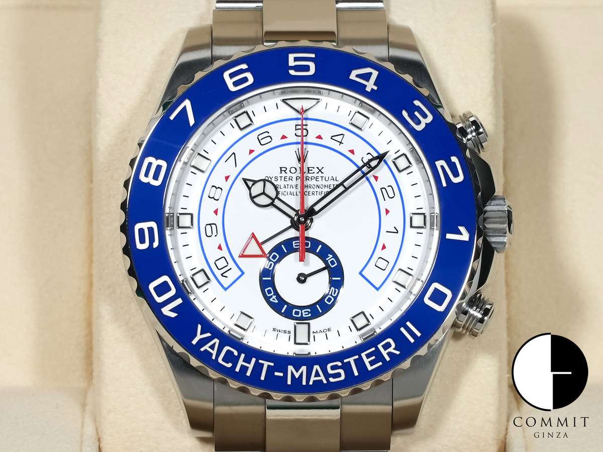Rolex Yacht-Master II Ref. 116680 Stainless Steel White Dial Pre-owned adgzvehy