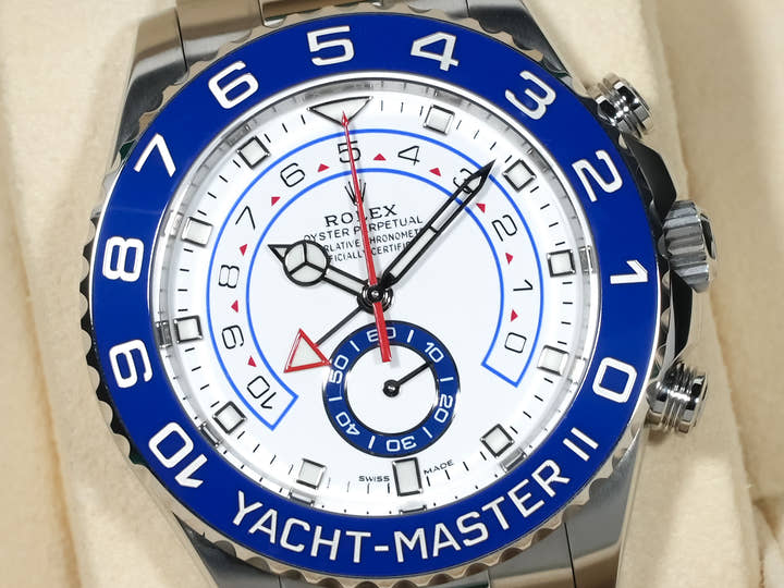 Rolex Yacht-Master II Ref. 116680 Stainless Steel White Dial Pre-owned adgzvehy