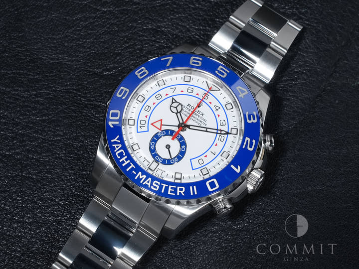 Rolex Yacht-Master II Ref. 116680 Stainless Steel White Dial Pre-owned adgzvehy