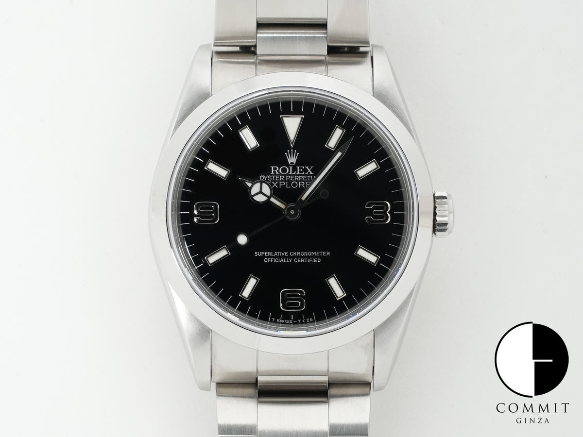 ロレックス エクスプローラーI Ref.14270 ステンレススチール ブラック文字盤 オイスターブレスレット 中古 35k5397k