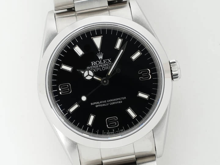 ロレックス エクスプローラーI Ref.14270 ステンレススチール ブラック文字盤 オイスターブレスレット 中古 35k5397k