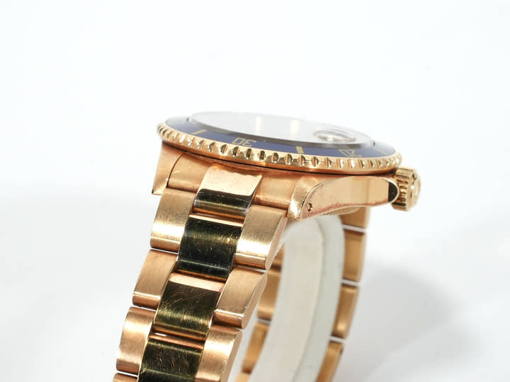 Pre-owned Rolex Submariner Date Ref. 16618 Yellow Gold Blue Dial (eg8xjrni)