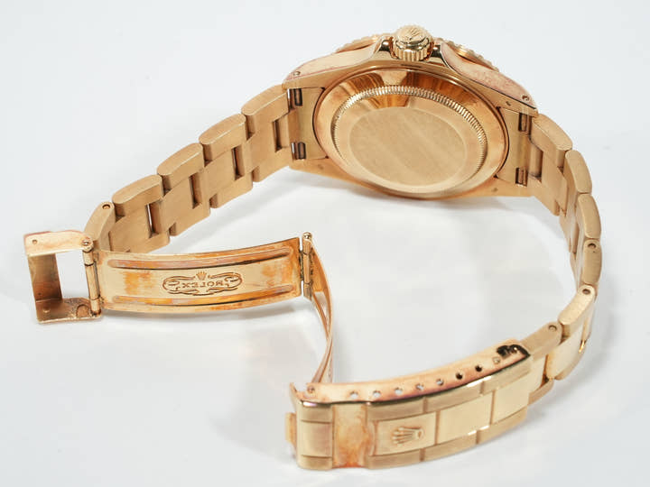 Pre-owned Rolex Submariner Date Ref. 16618 Yellow Gold Blue Dial (eg8xjrni)