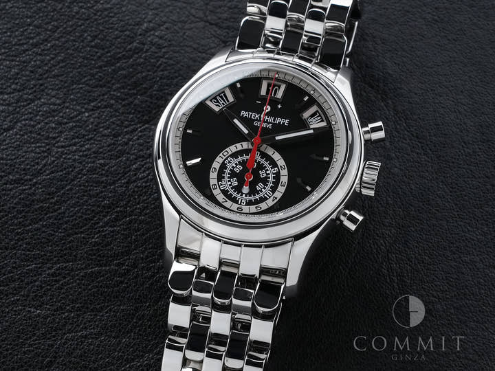 Patek Philippe Annual Calendar Chronograph Ref. 5960/1A-010 Stainless Steel Black Dial Excellent Condition Pre-Owned bpfjonh6