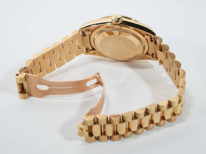 ロレックス デイデイト36 Ref.18238 イエローゴールド ブラウングラデーション×10Pダイヤ文字盤 中古 6b7hn3a4