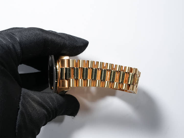 ロレックス デイデイト36 Ref.18238 イエローゴールド ブラウングラデーション×10Pダイヤ文字盤 中古 6b7hn3a4