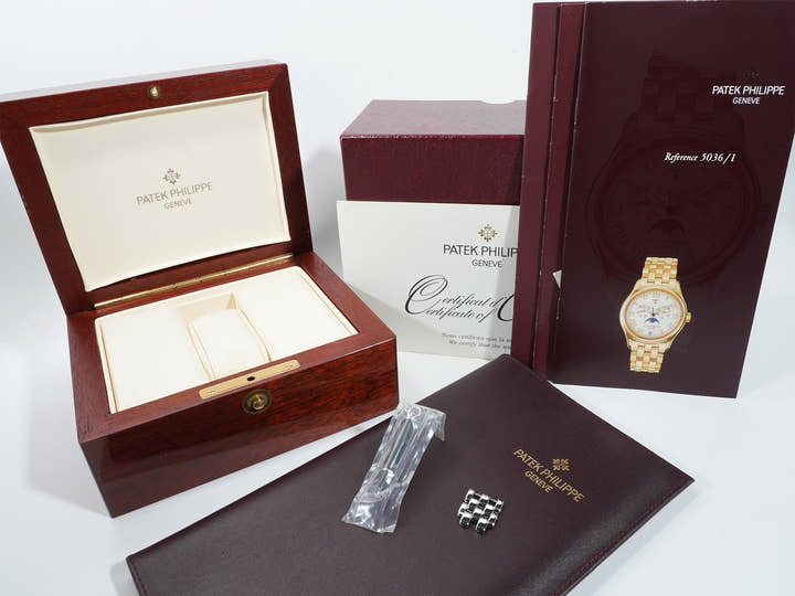 Patek Philippe Annual Calendar Moon Phase Ref. 5036/1G-017 White Gold Silver Dial Excellent Condition nxhnriee