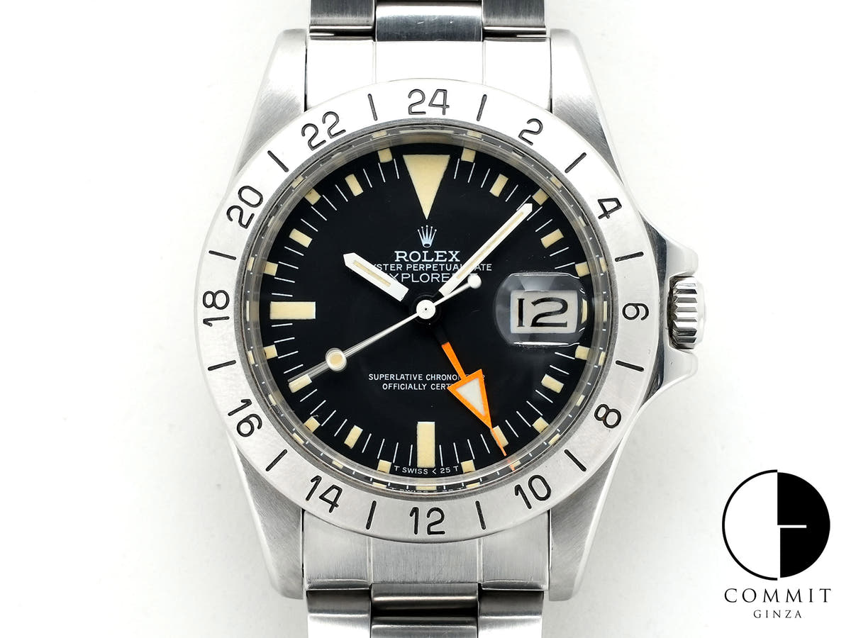 ロレックス エクスプローラーII Ref.1655 ステンレススチール ブラック文字盤 オイスターブレスレット 中古 7w3p4hun
