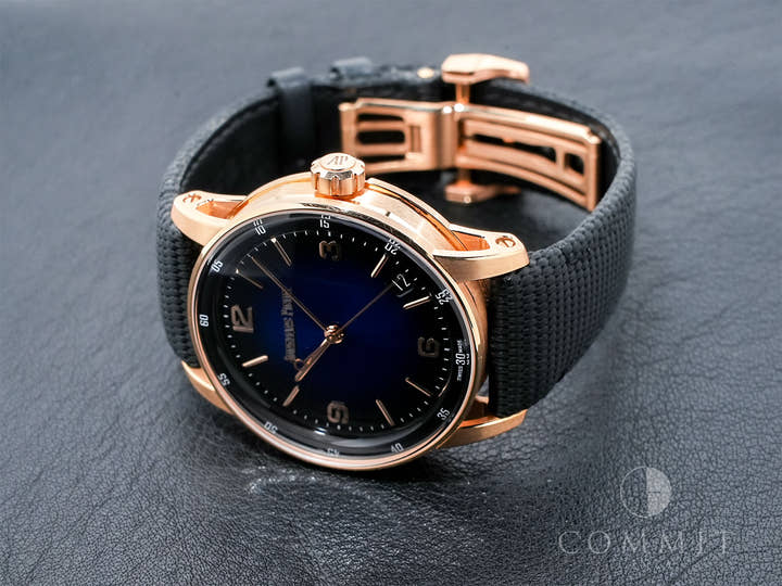 Audemars Piguet CODE 11.59 by Audemars Piguet Ref. 15210OR.OO.A028CR.01 Pink Gold Smoke Blue Lacquer Dial Pre-owned 3k2ytgcz