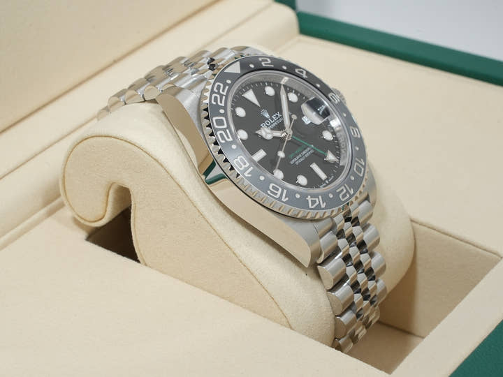 ロレックス GMTマスターII Ref.126710GRNR ステンレススチール ブラック文字盤 ジュビリーブレスレット 未使用 n7tb4ubx