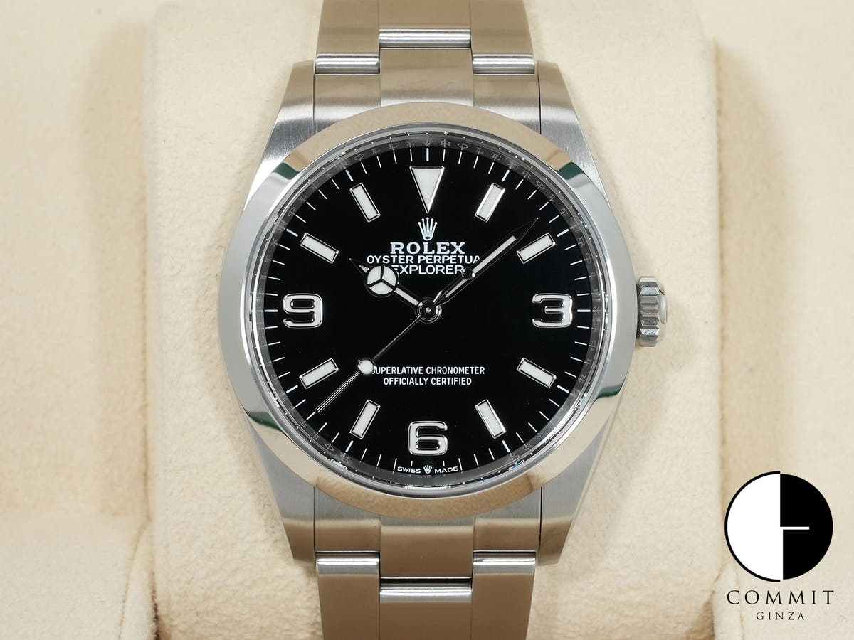 ロレックス エクスプローラー36 Ref.124270 ステンレススチール ブラック文字盤 オイスターブレスレット 美中古 uhcqi84e