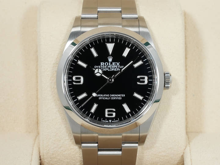 ロレックス エクスプローラー36 Ref.124270 ステンレススチール ブラック文字盤 オイスターブレスレット 美中古 uhcqi84e
