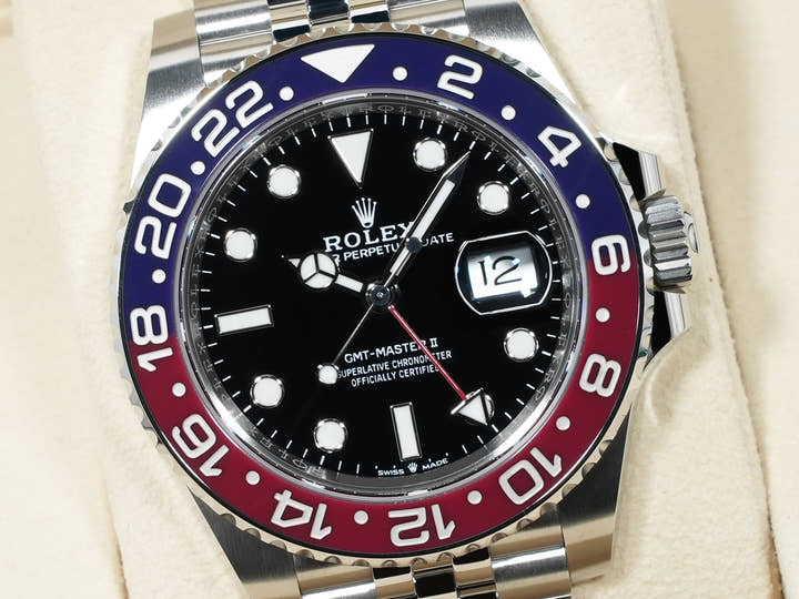 ロレックス GMTマスターII Ref.126710BLRO ステンレススチール ブラック文字盤 ジュビリーブレスレット 未使用 v9e3cxuf