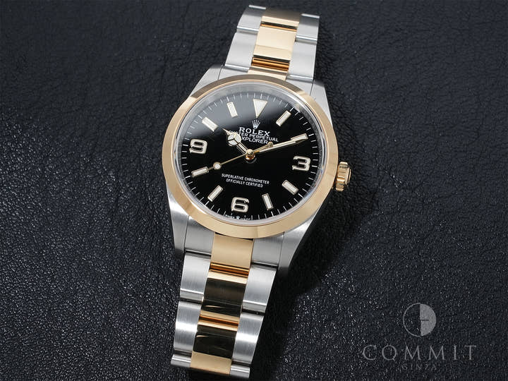 ロレックス エクスプローラー36 Ref.124273 ステンレススチール/イエローゴールド ブラック文字盤 オイスターブレスレット 極美品 udgwgkap