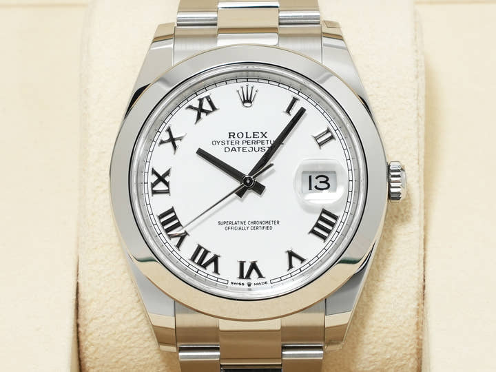 ロレックス デイトジャスト41 Ref.126300 ステンレススチール ホワイト文字盤 オイスターブレスレット 未使用 yau8wogq