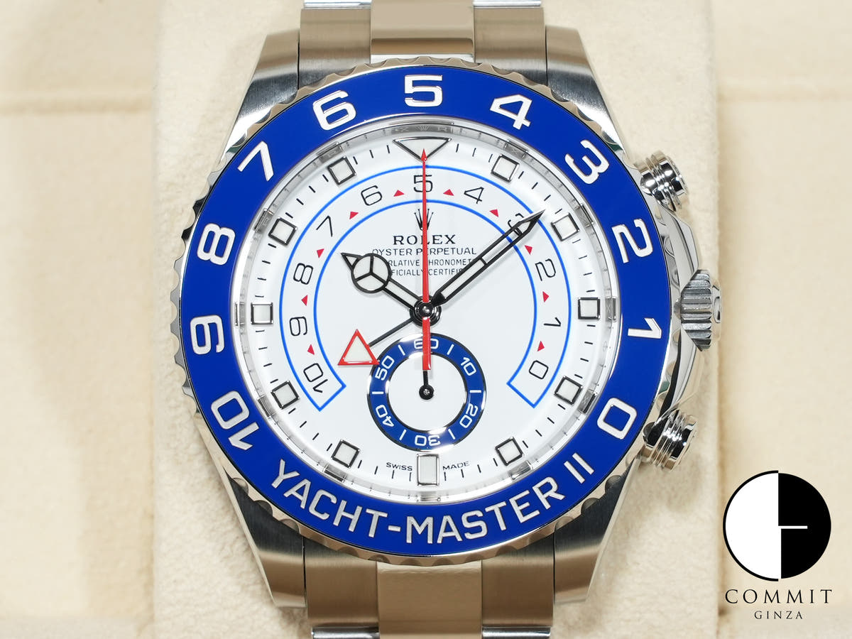 Rolex Yacht-Master II Ref. 116680 Stainless Steel White Dial Unused d8djt2g3