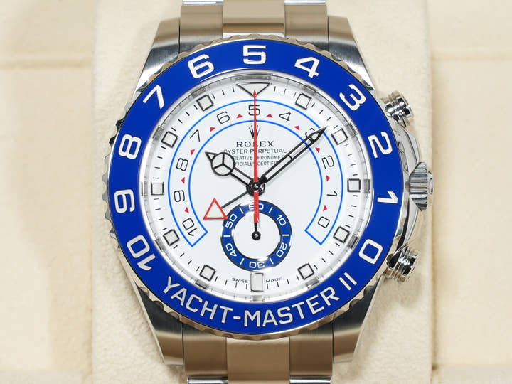 Rolex Yacht-Master II Ref. 116680 Stainless Steel White Dial Unused d8djt2g3