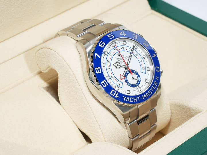 Rolex Yacht-Master II Ref. 116680 Stainless Steel White Dial Unused d8djt2g3