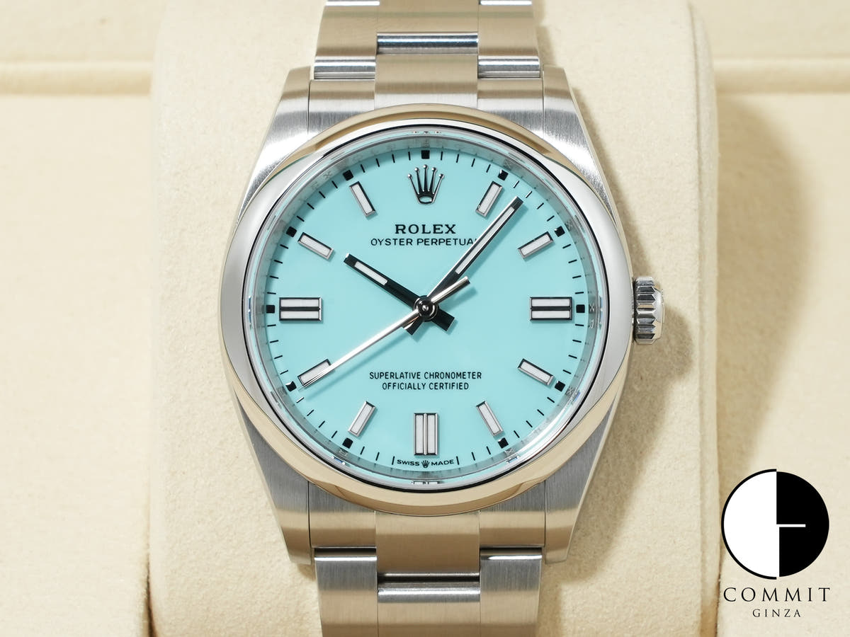 ロレックス オイスターパーペチュアル36 Ref.126000 ステンレススチール ターコイズ文字盤 未使用 4o4pij2a