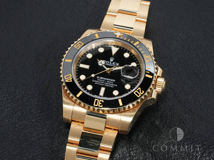 Rolex Submariner Date Ref. 116618LN Yellow Gold Black Dial Excellent Condition Pre-Owned tj4grzy3