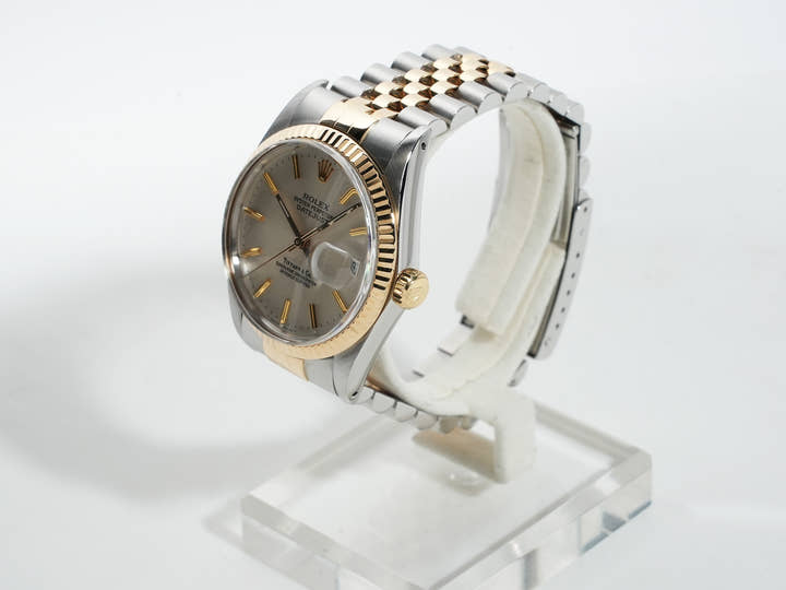 ロレックス デイトジャスト TIFFANY&Co. Ref.16013 ステンレススチール/イエローゴールド シルバー文字盤 美中古 5xixm9ai