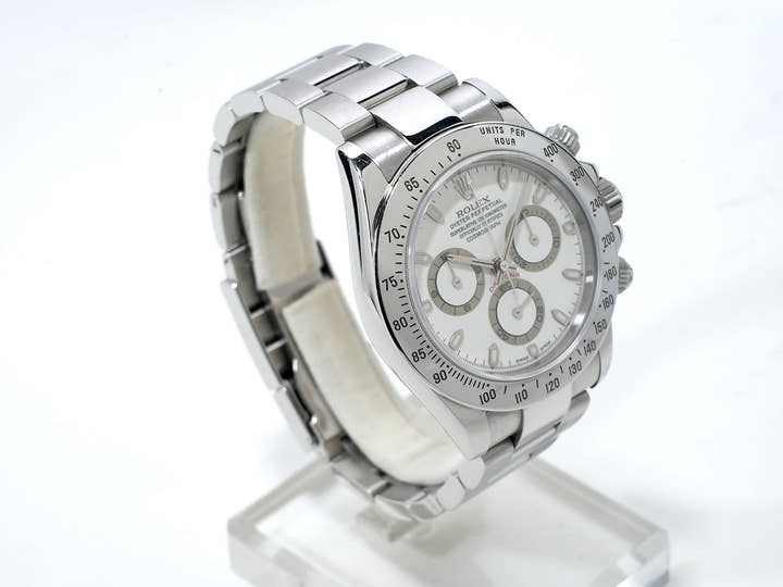 Pre-owned Rolex Daytona Ref. 116520 Stainless Steel White Dial bu9x9x7z