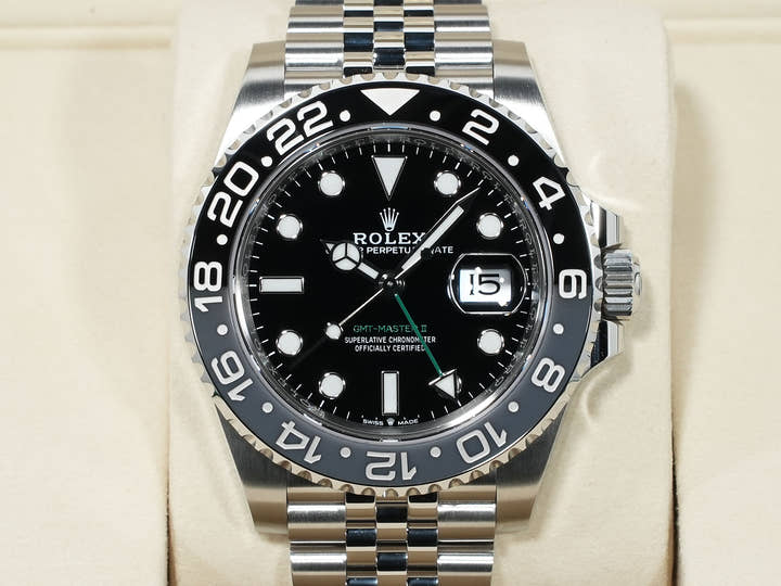ロレックス GMTマスターII Ref.126710GRNR ステンレススチール ブラック文字盤 ジュビリーブレスレット 未使用 rnf65yy5